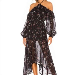 Tularosa Mason Dress Black Poppy Floral